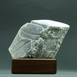 A photo of dendritic Soapstone Owl #29 by Clarence P. Cameron of Madison, Wisconsin
