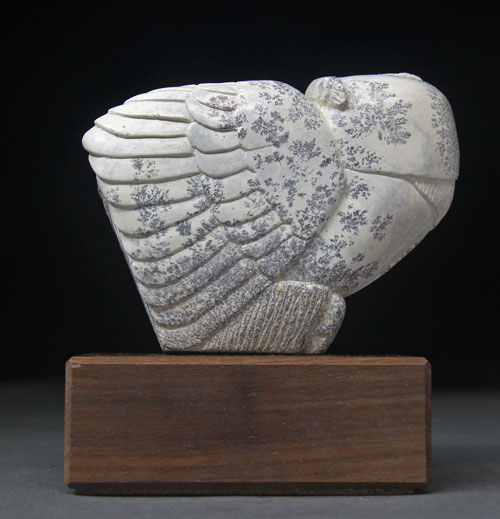 A view of the other side of Soapstone Owl #30