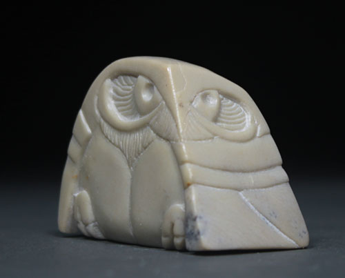A larger photo of Soapstone Owl #24 by Clarence P. Cameron of Madison Wisconsin