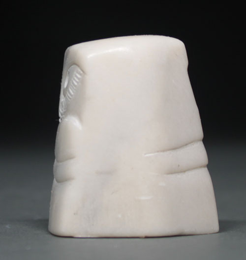 A view of the back of Soapstone Owl #27