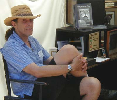 A photo of Clarence at the Art Fair Off the Square in 2004
