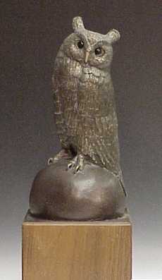 A bronze owl I created for the Retirement Research Foundation to be given as awards