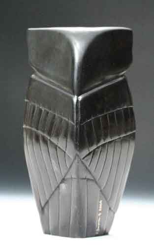 Rear view of the limited edition bronze owl, Vigilance, by Clarence Cameron
