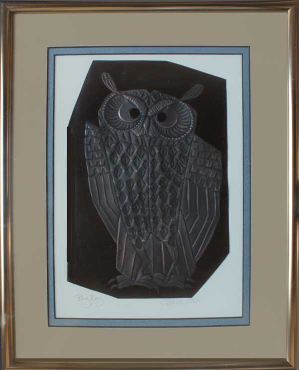 A larger image of Big Boy, a framed copper piece by Clarence P. Cameron of Madison, Wisconsin
