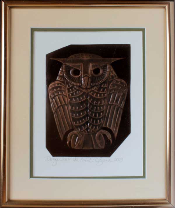 A larger image of Do You Get The Point?, a framed copper piece by Clarence P. Cameron of Madison, Wisconsin