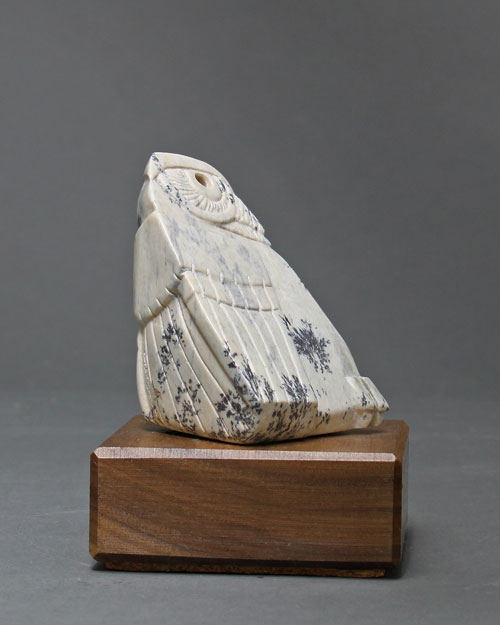 A photo of the other side of Soapstone Owl #32 by Clarence