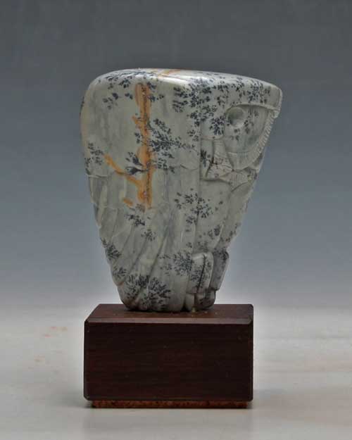 A larger photo of Soapstone Owl #26 by Clarence P. Cameron of Madison Wisconsin