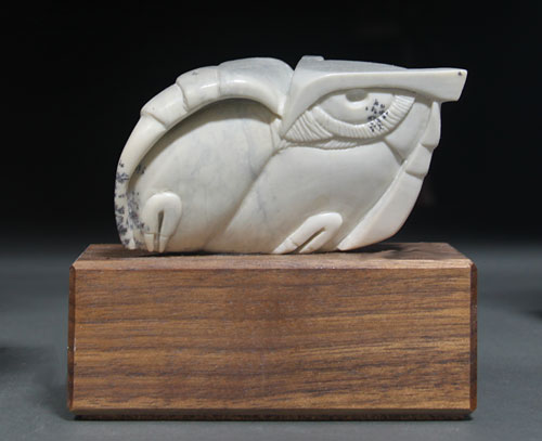 A larger photo of Soapstone Owl #15F