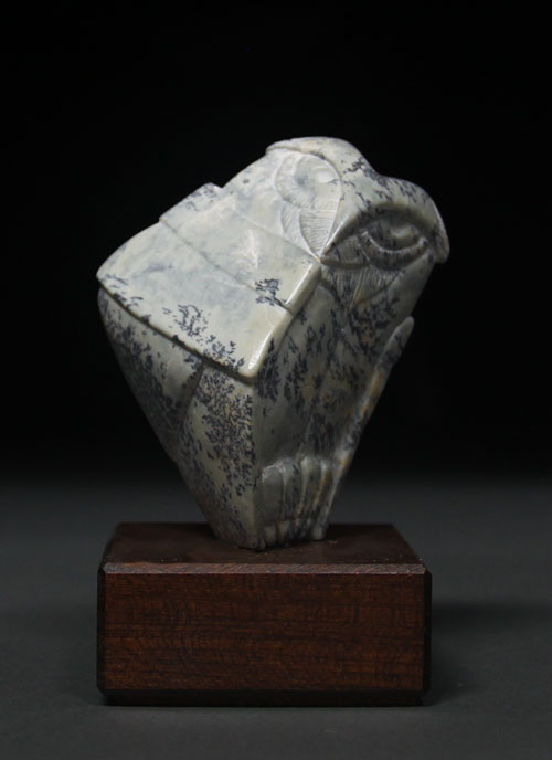 A larger photo, front view, of Soapstone Owl #15