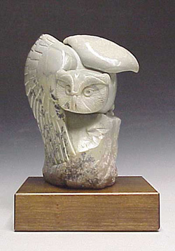 A photo of the Soapstone Owl entitled Free Flight